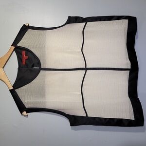 Narciso Rodrigiez for Design Nation Block Two Tone Sleeveless Blouse